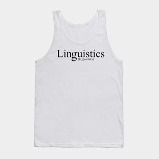 [lɪŋgwɪstɪks] | Linguistics (Black) Tank Top